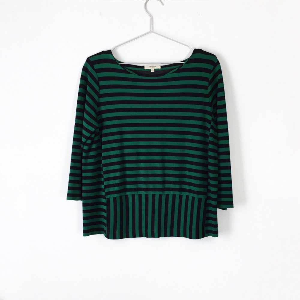 madewell stripeturn ponte relaxed fit top